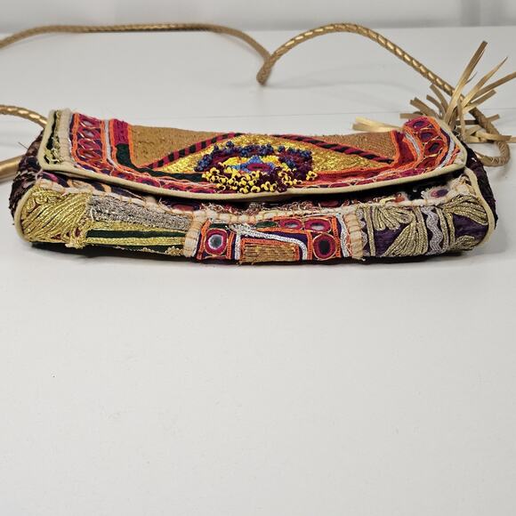 Vintage Tribal Banjara Indian Handmade Ethnic Women Purse Designer Shoulder Bag - Picture 9 of 11